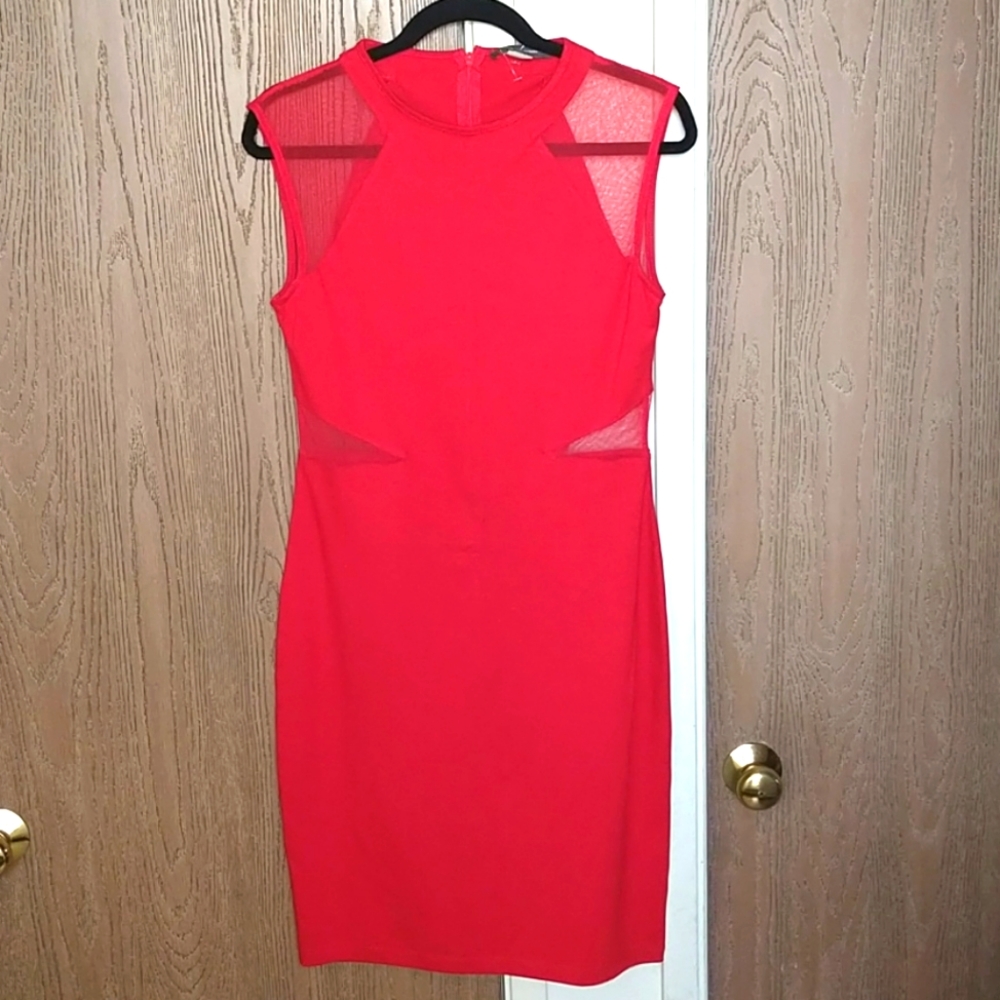 Women's elegant red dress, size 10